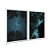 Kit Dois Quadros Decorativos Céu Estrelado Em Constraste Com O Mar Profundo - Imagem 2