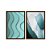 Kit Dois Quadros Decorativos Abstrato Ondas Tons de Turquesa - Imagem 5