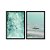 Kit Dois Quadros Decorativos Cristais Turqueses Estrela No Fundo Do Mar - Imagem 3