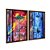 Kit Dois Quadros Decorativos Porstas Pintadas Contraste Entre Cores - Imagem 6