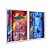 Kit Dois Quadros Decorativos Porstas Pintadas Contraste Entre Cores - Imagem 2