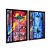 Kit Dois Quadros Decorativos Porstas Pintadas Contraste Entre Cores - Imagem 4