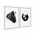 Kit Dois Quadros Decorativos Contraste Entre Pedra e Esfera Preto E Branco - Imagem 2