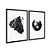Kit Dois Quadros Decorativos Contraste Entre Pedra e Esfera Preto E Branco - Imagem 4