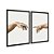 Kit Dois Quadros Decorativos Foco Mãos Afresco A Criação De Adão - Imagem 4