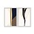Kit Dois Quadros Decorativos Abstrato Linhas Dourado Marrom E Bege - Imagem 1