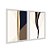 Kit Dois Quadros Decorativos Abstrato Linhas Dourado Marrom E Bege - Imagem 2