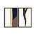 Kit Dois Quadros Decorativos Abstrato Linhas Dourado Marrom E Bege - Imagem 3