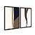 Kit Dois Quadros Decorativos Abstrato Linhas Dourado Marrom E Bege - Imagem 4