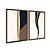 Kit Dois Quadros Decorativos Abstrato Linhas Dourado Marrom E Bege - Imagem 6