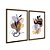 Kit Dois Quadros Decorativos Plantas Boho Listras Amarelas - Imagem 6