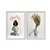 Kit Dois Quadros Decorativos Abstrato Flores E Plantas Tubos de Massa - Imagem 1