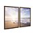 Kit Dois Quadros Decorativos Praia Nascer do Sol Céu Azul - Imagem 6