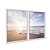 Kit Dois Quadros Decorativos Praia Nascer do Sol Céu Azul - Imagem 2