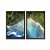Kit Dois Quadros Decorativos Praia Paradisíaca Água Cristalina Floresta - Imagem 5
