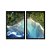 Kit Dois Quadros Decorativos Praia Paradisíaca Água Cristalina Floresta - Imagem 3