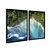 Kit Dois Quadros Decorativos Praia Paradisíaca Água Cristalina Floresta - Imagem 4