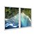 Kit Dois Quadros Decorativos Praia Paradisíaca Água Cristalina Floresta - Imagem 2