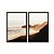 Kit Dois Quadros Decorativos Praia Ao Entardecer - Imagem 3