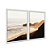 Kit Dois Quadros Decorativos Praia Ao Entardecer - Imagem 2