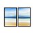 Kit Dois Quadros Decorativos Praia Abstrata Efeito Tinta A Óleo - Imagem 3