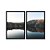 Kit Dois Quadros Decorativos Paisagem Floresta Refletida No Lago - Imagem 3