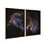 Kit Dois Quadros Decorativos Nebulosa Azul e Rosa Espaço - Imagem 6