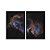 Kit Dois Quadros Decorativos Nebulosa Azul e Rosa Espaço - Imagem 3