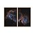 Kit Dois Quadros Decorativos Nebulosa Azul e Rosa Espaço - Imagem 5