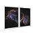 Kit Dois Quadros Decorativos Nebulosa Azul e Rosa Espaço - Imagem 2