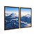 Kit Dois Quadros Decorativos Montanhas Nevadas Vista Aéria - Imagem 6