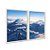 Kit Dois Quadros Decorativos Montanhas Nevadas Vista Aéria - Imagem 2
