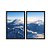 Kit Dois Quadros Decorativos Montanhas Nevadas Vista Aéria - Imagem 3