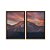 Kit Dois Quadros Decorativos Montanha Ilumida Pela Luz Vermelha do Por Do Sol - Imagem 5