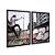 Kit Dois Quadros Decorativos Esqueitista Manobrando Pista Urbano Cidade - Imagem 4