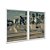 Kit Dois Quadros Decorativos Esqueitista Manobrando Pista Coqueiro Urbano Cidade - Imagem 2