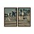 Kit Dois Quadros Decorativos Esqueitista Manobrando Pista Coqueiro Urbano Cidade - Imagem 5