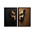 Kit Dois Quadros Decorativos Borboleta Caveira Preto E Dourado - Imagem 3