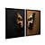 Kit Dois Quadros Decorativos Borboleta Caveira Preto E Dourado - Imagem 4