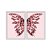 Kit Dois Quadros Decorativos Borboleta de Cristal Rosê Fundo Rosa - Imagem 1