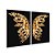 Kit Dois Quadros Decorativos Borboleta de Cristal Dourada Fundo Preto - Imagem 4
