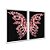 Kit Dois Quadros Decorativos Borboleta de Cristal Rosê Fundo Preto - Imagem 2