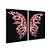 Kit Dois Quadros Decorativos Borboleta de Cristal Rosê Fundo Preto - Imagem 4