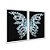 Kit Dois Quadros Decorativos Borboleta de Cristal Azul Fundo Preto - Imagem 2