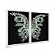 Kit Dois Quadros Decorativos Borboleta de Cristal Verde Fundo Preto - Imagem 2