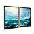 Kit Dois Quadros Decorativos Efeito Pintura Mar Agitado Farol - Imagem 6