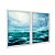 Kit Dois Quadros Decorativos Efeito Pintura Mar Agitado Farol - Imagem 2