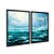Kit Dois Quadros Decorativos Efeito Pintura Mar Agitado Farol - Imagem 4