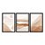 Kit 3 Quadros Decorativos Paisagem Abstrata Tons De Marrom Efeito Aquarela - Imagem 3