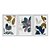 Kit 3 Quadros Decorativos Folhas Coloridas Moderno - Imagem 1